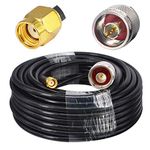 N Male to RP SMA Male Antenna Coax Cable SMA N Male Plug Connector for 3G/4G/LTE/Ham Antenna/GPS/Extender/RF Radio to Antenna or Surge Arrester Use (10M)