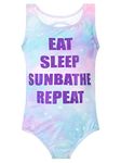 Harry Bear Girls Swimsuit Slogan Multicoloured 11-12 Years