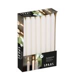 Spaas 14 Tapered Dinner Candles 21/220 mm, 8 Hours, Unscented, White