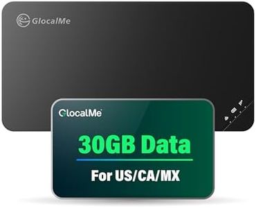 GlocalMe U3 4G LTE Mobile Hotspot Device with 30GB US/CA/MX Data 60 Days, Portable WiFi Hotspot for Travel in 200+ Countries, No SIM Card Needed, 10 Connected Devices, Pocket WiFi (U3 with 30GB)