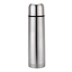 Bargain Factory Water Flask, Double Walled Vacuum Insulated Thermos 1l, Leakproof 24 Hours Hot and Cold Water Bottle, Durable Stainless-Steel Interior and Exterior, Silver