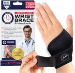 Doctor Developed Wrist Supports/Wrist Brace - Relief for Carpal Tunnel, Wrist Injuries, Wrist Support for Arthritis, Hand Support, Hand & Wrist Braces, Wrist Strap and Doctor Handbook (Single)