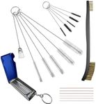 Strongthium Carburetor Cleaning Kit Carb Brushes Tools Needle Set for Welder Chainsaw Cutting Torch Tips Firing Stove Burner Holes Spray Guns Cleaners