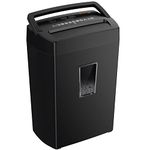 Bonsaii 12-Sheet Cross Cut Paper Shredder, Home Heavy Duty Shredder, 5-Minute Continuous Shredding, Shreds Credit Cards, Mails & Staples, 21L Bin with Transparent Window, High Security P-4 (C275-A)