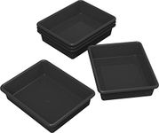Storex Letter Size Flat Storage Tray – Organizer Bin for Classroom, Office and Home, Black, 5-Pack (62516A05C)