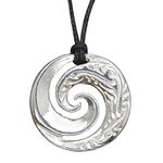 New Zealand Koru Wave Spiral Pendant, Represents New Beginnings and Growth. Handmade by William Sturt
