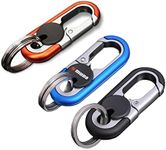 EHBELIF Men’s Car Key Chain, 3 Pack Personalized Car Keychain for Men, Double Ring Design, High-elasticity Buckle, 3 Pcs, Medium