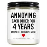 Younift 4 Years Candle, 4 Year Anniversary, Gifts for Him, Her, 4th Anniversary, Gifts for Husband, Wife, 4th Wedding Anniversary, Gifts for Couples, Funny Gifts, Fruit Anniversary