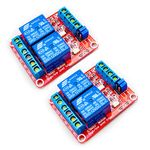 Hailege 2pcs DC 12V 2 Channel Relay Module with Isolated Optocoupler High and Low Level H/L Level Trigger Module Triggered by DC 12V