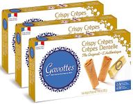 Gavottes Gourmet French Lace Crispy Crepes 3 pack - Individually Wrapped | Ready-to-eat crispy Crepes | Crispy Crepes From France | The Original Crepes Dentelle (3 Packs x 24 Crepes/ 3 x 4.41oz)