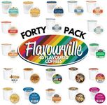 Flavourville Flavoured Single Serve Coffee Variety Box, 40 Pack