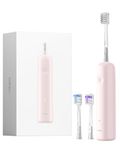 Laifen Wave Electric Toothbrush, Oscillation & Vibration Sonic Electric Toothbrush for Adults with 3 Brush Heads, IPX7 Waterproof Magnetic Rechargeable Travel Powered Toothbrush (Pink ABS)