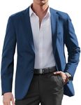 COOFANDY Mens One Button Sport Coat Regular Fit Casual Blazer Jacket Formal Dress Jacket Blazer Blue M