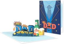 Fathers Day Pop Up Card, Diida 3D Card Thank You Card, Birthday Card For Father, Husband Greeting Card For Men (Super Father)