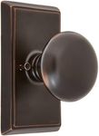 Providence Door Set with Round Brass Knobs Privacy in Oil Rubbed Bronze. Doorsets.