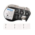 Brady Self-Laminating Vinyl Label Tape (M-143-427) - Black on White, Translucent Tape - Compatible with BMP41, BMP51, and BMP53 Label Makers - 1.25" Height, 1" Width, Black on White/Semiclear