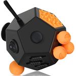 VCOSTORE Fidget Cube With 12 Sides - Original Figet Cube Adult Infinity Fidget Cube Toy Anti Stress Cube Toy For all Ages with ADHD, ADD, ASD, ADHD