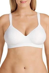 Playtex Women's Microfibre Comfort Revolution Swirl Wirefree Bra, White Swirl, 20DD