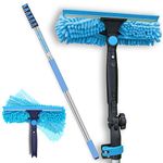 IGADPole Professional Telescopic Window Cleaning Kit 24 Foot (7m) Extension Pole and Single Pivot 10"(25cm) Window Squeegee, Window cleaning washer tools