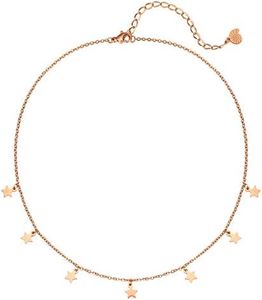 Happiness Boutique Collana Stella Oro Rosa | Delicata Collana con Piccoli Pendenti Stella Bijoux Acciaio Inossidabile