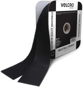 VELCRO Brand Heavy Duty Tape with Adhesive | 25 Ft Bulk Roll 2" Wide | Holds 10 lbs, Black | Industrial Strength Strong Hold for Indoor or Outdoor Use (30081)