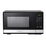 BLACK+DECKER Digital Microwave Oven with Turntable Push-Button Door, Child Safety Lock, Stainless Steel, 1.1 Cu Ft
