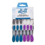 Elliotts Extra Strong, Soft Grip and Non-slip Wave Design Clothes Pegs, 24 Pack in Assorted Colours, BPA Free Laundry Pegs ideal for everyday use for Indoor or Outdoor use