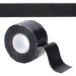 GORGECRAFT 3m x 25mm Self Fusing Silicone Tape Repair Sealing Insulation Tape Black Waterproof Amalgamation Rubber Tapes for Emergency Pipe Plumbing Repair Electrical Cords Wrap Water Hose Leaks Stop