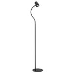 Serious Readers High Definition Essential Lightweight Floor Reading Light, for Living Room, Bedroom, or Study. Super Bright LED Bulb. Dimmer, Flexible Arm, Adjustable Head (Black)