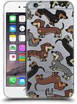 Head Case Designs Dachshund Dog Breed Patterns 3 Soft Gel Case and Matching Wallpaper Compatible with Apple iPhone 6 / iPhone 6s