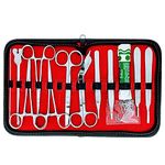 Forgesy 18 Pcs Minor Surgery Set Surgical Instruments Kit Stainless Steel With Case