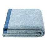 spencer & whitney Bed Throws Blankets Wool Blanket Blue Herringbone Throw Blanket Large Wool Blanket Queen Blanket for Bed