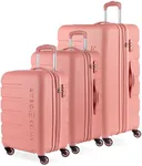 SwissGear 7366 Hardside Expandable Luggage with Spinner Wheels, Coral Almond, 3-Piece Set (19/23/27)