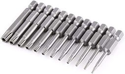 Yakamoz Torx Driver Set, 12pcs 1/4 Inch Hex Shank T5-T40 Torx Head Screw Driver Bit Set with Security Tamper Proof Star 6 Point Screwdriver Kit Tools