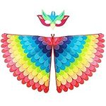 Bird-Costume Wings for Kids with Mask Cosplay Costume Dress Up for Girls Boys Cosplay Party Favors (Bird 6)