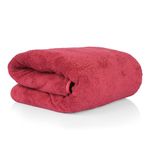 Sellsworld Microfiber 500 GSM Bath Towels | (70x140) Extra Soft Plush & Quick Dry High Absorbency with Large Size Towels for Bathing(Pack of 1) (red)