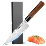 Plys Chef Knife 8 Inch Japanese Steel Damascus Kitchen Knife-Razor Sharp, Versatile for Cooking, Cutting Meat,and Chopping Vegetables