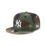 New Era x MLB Men's New York Yankees Basic 9Fifty Snapback Hat Camo Green Adjustable