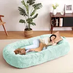 Giant Dog Bed for Men and Women, 71"x43.3"x10" - Washable & Plush Dog Bed for People, Suitable for Adults，Human-Sized Bed