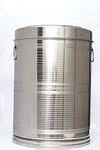 VK Stainless Steel Drum/Kothi for Storing Water/Grains/Rice (40 kg Approx)