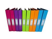 Eastlight A4 Ring Binder 2-O Ring Bright Colour Assorted Pack of 10