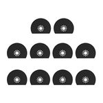 Saw Blades, 10Pcs 80mm High Carbon Steel Semi-Circular Saw Blade Segmented Oscillating Multi Tools Oscillating Blades for Wood/Plastic/Soft-Metal