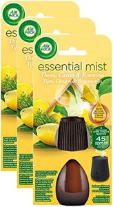 Air Wick - Lote de 3 recambios para difusor de aceites esenciales esenciales (20 ml, aroma de tomillo, limón y romero)