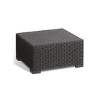 Allibert by Keter California Rattan Outdoor Coffee Table Garden Furniture - Graphite