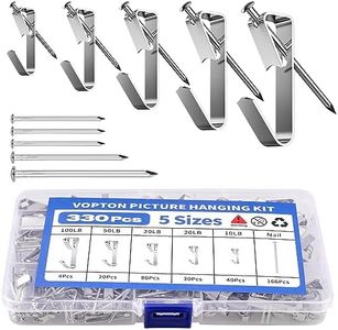 Picture Hanging Kit, 330 PCS Picture Hangers, 10-100lbs Picture Hanging Hooks, Premium Picture Hooks with Nails, Picture Hanging Hardware, Picture Frame Hangers for Drywall, Silver