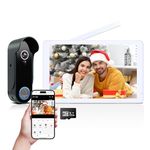 ACEBELL Wireless Video Intercom System Wire Free Doorbell Camera with 8" Touch Screen Monitor, 1080P HD Door Phone Kits, Motion Detection, TUYA APP, Support 2.4G/5G WiFi