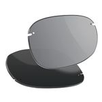 Vaep Polarized Replacement Lenses for Maui Jim Ho'okipa MJ407 Sunglasses, Silver Titanium, Ho'okipa