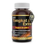 Herba Tongkat Ali Supplement for Men - 200:1 Extract – 10,000mg Raw Tongkat Ali Equivalent | 120 Vegetable Capsules | Premium Tongkat Ali Extract Plus Extra | Made in Canada