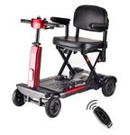 Lightweight 24kg Automatically Folding Mobility Scooter with Removeable Battery Boot Scooter Portable Travel Scooter
