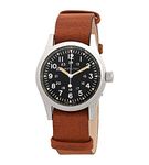 Hamilton Khaki Field Hand Wind Black Dial Men's Watch H69439531, Brown, 38 mm, Mechanical